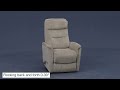 beige recliner chair with manual handle cozy for weekends cheers