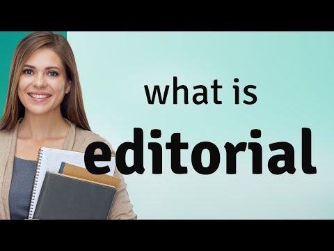 Is editorial a noun?