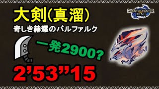 【MHR】大剣 集会所 7★奇しき赫耀のバルファルク 2‘53“15 (2分台達成) greatsword Crimson Glow Valstrax 大劍 秘紅赫耀的天彗龍 MH RISE