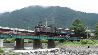 大井川鐵道　E102+ナロ801　試運転