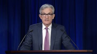 Fed Chair Jerome Powell delivers remarks following FOMC meeting