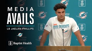 Linebacker Jaelan Phillips meets with the media | Miami Dolphins