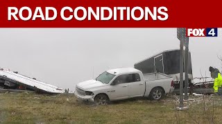 DFW road conditions for Jan. 24