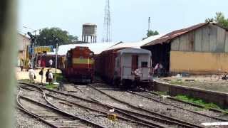 Parallel Departure from Kurduvadi Jn - WDP4B and WDG3A