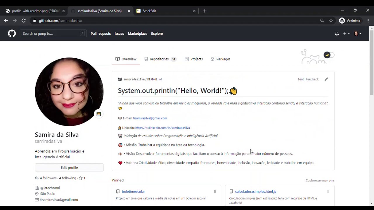 Tutorial Simples De Como Fazer Um README.md Para O Seu GitHub. - YouTube