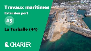 Extension du Port de La Turballe - Episode #5 : Mur brise lame et quai EMR navires EDF