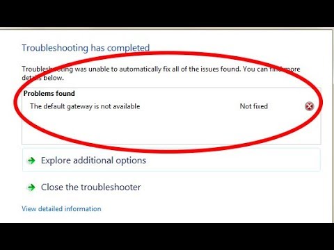 Fix The Default Gateway Is Not Available Error On Windows 7,8,10 Fix The Default Gateway Is Not Available Error On Windows 7,8,10