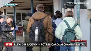 Elevii din Suceava isi pot reincarca abonamentele TPL