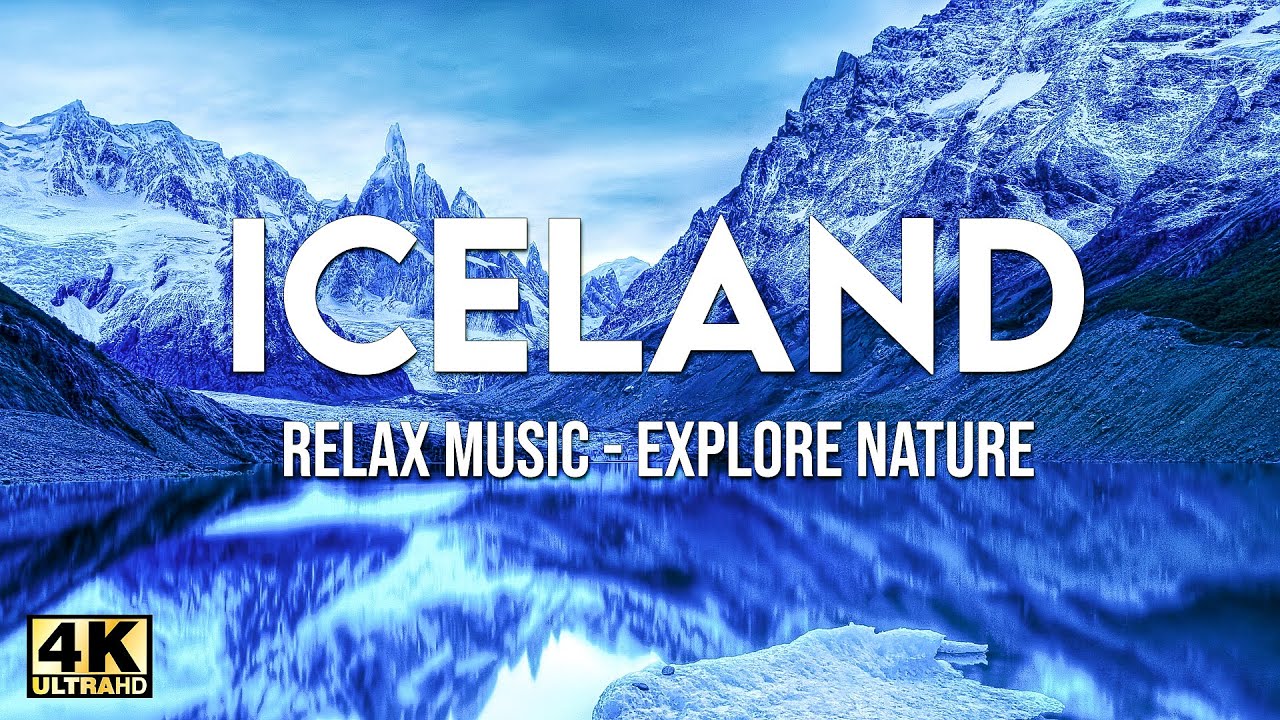 Flying Over Iceland 4k Uhd Relaxing Music See The Magical Beauty