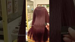 Burgundy Hair Colour Dye #youtubeshorts #shorts #hairtransformation