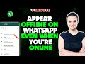 How To Appear Offline On WhatsApp Even When You're Online 2024