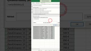 Excel - pruhované řádky