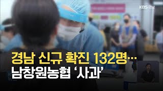 경남 신규 확진 132명…남창원농협 ‘사과’ / KBS 2021.08.11.