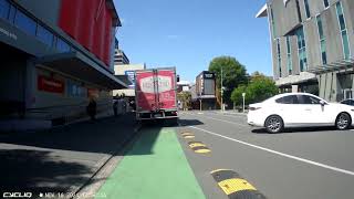 Truck Driver Illegally Parked In Separated Cycle Lane