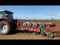 cumbrian farming 2023. spring ploughing with a massey ferguson 7614.