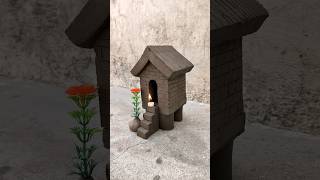 How To Make Beautiful Mini House With Clay | Mitti Ka Chota Ghar pt2 #shorts