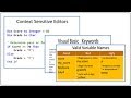 Visual Basic  Keywords and Special Characters