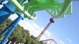 Déjà Vu Front Row Seat on-ride HD POV Six Flags Magic Mountain