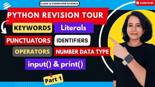 PYTHON REVISION TOUR - Part 1 | ONE SHOT | CBSE Class 12 Computer Science | HINDI