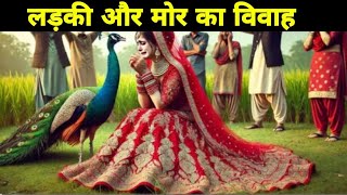 आखिर इस लड़की को मोर के साथ क्यों शादी हुई। Peacock and girl marry। A beautiful girl marry।  Stories