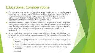 Visual Impairments - Exceptionality Video Assignment