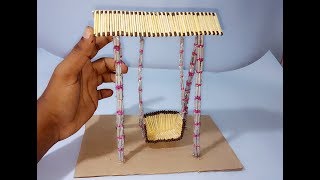 Matchstick Art and Craft Ideas | How to Make Matchstick Miniature Swing | Matchstick Jhula