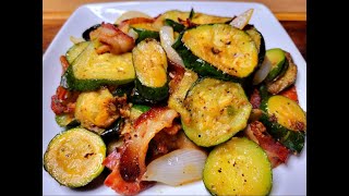 Zucchini with Bacon and Onions