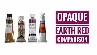 Opaque Earth Red Watercolor Comparison - Roman Szmal - Schmincke - Da Vinci - Rembrandt - Mijello