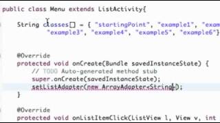 Android Application Development Tutorial 19 Setting up an ArrayAdapter YouTube