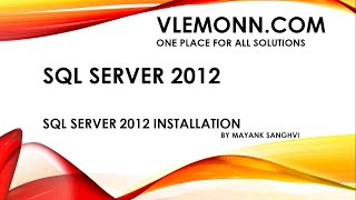 SQL Server 2012 Developer Edition Installation