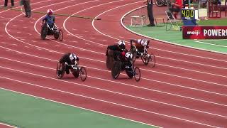 T34 女子 100m 決勝 (+0.6)：2022 第33回 日本パラ陸上競技選手権大会