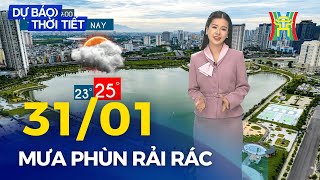 Dự báo thời tiết Thủ đô Hà Nội đêm nay và sáng mai 31/01/2026 | Tối có mưa rải rác, nhiệt độ giảm