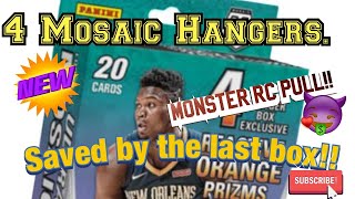 2019-20 Panini Mosaic Basketball Hangers!! MONSTER!! Silver Mosaic RC!! Hunting Zion and Ja!