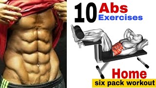BEST 6 PACK ABS Exercises AT HOME | 10 Abs home workout