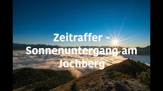 4k Zeitraffer - Sonnenuntergang am Jochberg