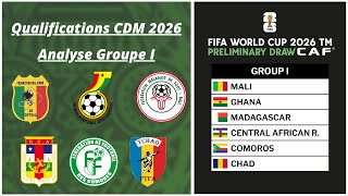 ⚽️Analyse Groupe I (Mali🇲🇱 Ghana🇬🇭 Comores🇰🇲...) | QUALIFICATIONS COUPE DU MONDE 2026🏆
