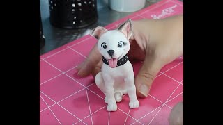 Fondant Figurine Staffy Dog