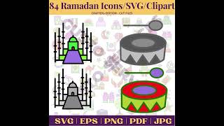 Ramadan and Islamic SVG Cut Files, Clip Art, and Pintables for Digital Media and Crafts