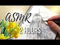 Two Hours of Pencil Drawing ASMR || No Talking