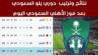 جدول ترتيب دوري يلو السعودي بعد فوز الأهلي السعودي دوري الدرجه الأولى السعودي