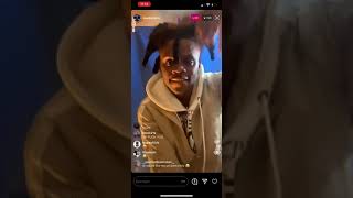 Saedemario on ig live playing unreleased songs with gun in hand