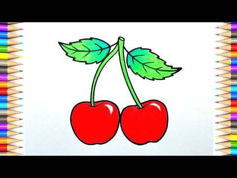 Cherry Drawing Easy How To Draw Cherry Step By Step Cherry