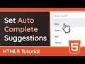 How to set auto-complete suggestions with 