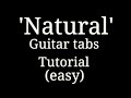 Imagine dragons -natural guitar tabs Tutorial/lesson||Intro guru||
