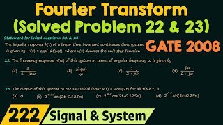 Fourier Transform (Solved Problems 22 & 23)