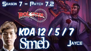 KT Smeb JAYCE vs PANTHEON Top - Patch 7.2 KR Ranked