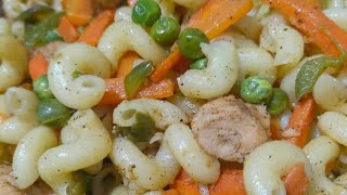 Macaroni Chinese Style with chicken \u0026 vegetables || How to make Chicken Macaroni with vegetables