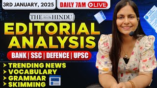 Editorial Analysis | 3rd January, 2025 | Vocab, Grammar, Reading, Skimming | Nimisha Bansal