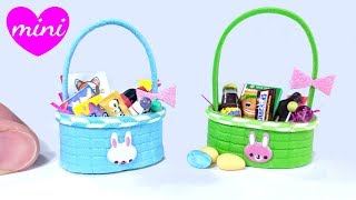 DIY Miniature Easter Basket, Eggs, \u0026 Candy / Junk Food