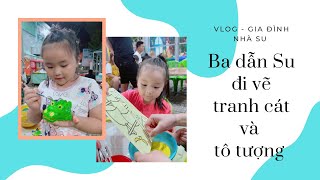 Ba hứa dẫn Su đi tô tranh Cát và tô tượng Cái kết Mẹ ngồi ê mông tận 4 tiếng đồng hộ #giadinhnhasu